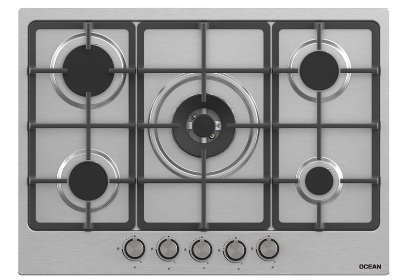 Built-In Gas Stove 5 Burners 70CM Grey