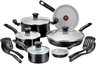 T-Fal Initiatives 14 Piece Aluminum Ceramic Non-stick Cookware Set