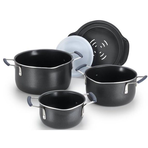 All-in-One Aluminium Non-Stick Pot 5 Piece Set