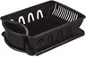 Sterilite Dish Rack 2 Piece Set Black Large