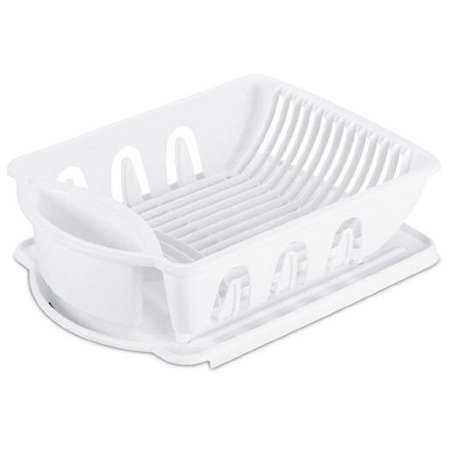 Sterilite Dish Rack 2 Piece Set White Small