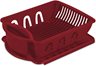Sterilite Dish Rack 2 Piece Set Red Small