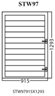 Aluminum Glass Shutter Window, White, STW97, 915x1293mm