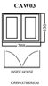 Aluminum Glass Casement Window, White, CAW03, 788 x 636mm