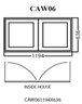 Aluminum Glass Casement Window, White, CAW06, 1194 x 636mm