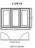 Aluminum Glass Casement Window, White, CAW14, 1324 x 950mm
