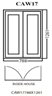 Aluminum Glass Casement Window, White, CAW17, 788 x 1261mm