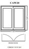 Aluminum Glass Casement Window, White, CAW20, 1191 x 1261mm