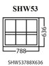 Aluminum Single Hung Window, White, SHW53, 788 x 636mm2