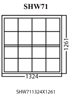 Aluminum Single-Hung Window, White, SHW71, 1324 x 1261mm
