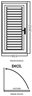 Aluminum Single (Hinged) Door, White, D02L, Left, 955x2032mm