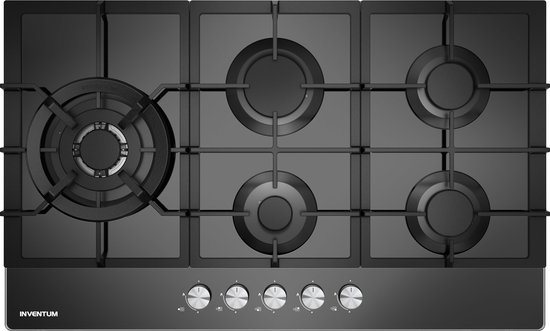 Built-in Gas Hob 5 Burner Black (90cm)