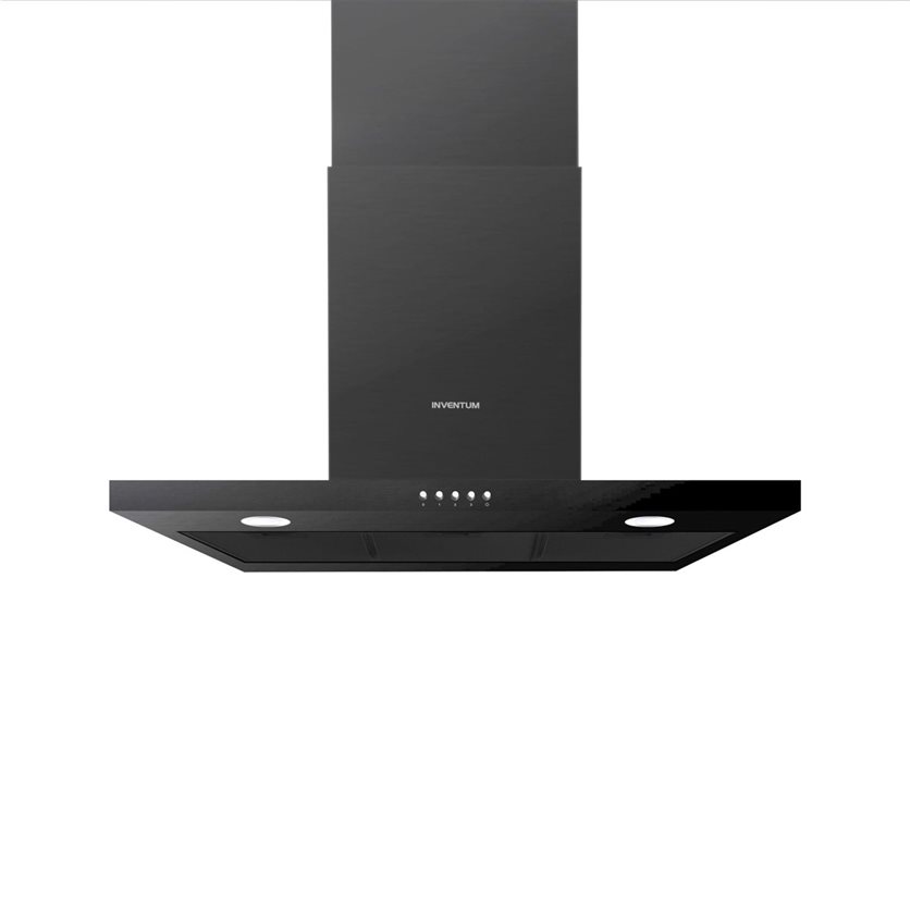 Block Chimney Extractor Hood - Black - 90 cm