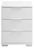 Bedside table Valencia - 3 drawers - white