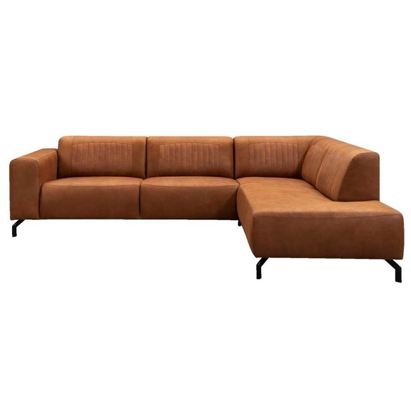 Corner sofa Otis right - cognac.