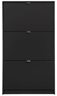 Shoe Cabinet Hamburg 3 Flaps - Black
