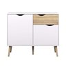 Sideboard Delta 3-compartment - white - 81.7x98.6x39 cm