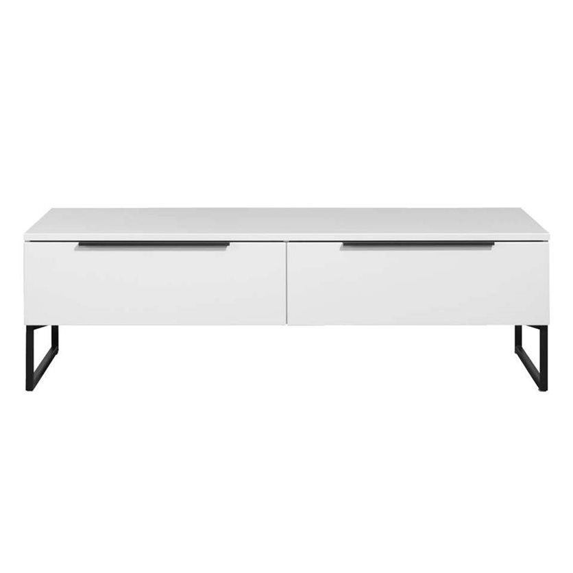 TV Sideboard Malaga - White/Black - 43x141x48 cm