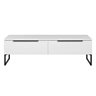 TV Sideboard Malaga - White/Black - 43x141x48 cm