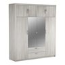 2+4-Door 2-Mir.Dr 2-Dwr Wardrobe - Oak