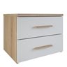 Selena Nightstand 2-Drawer - Oak/White