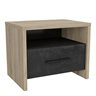 1-Drawer 1-Nook Bedside - Oak/Black.