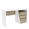 3-Drawer Desk 'Jefferson' - White/oak