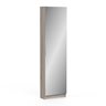 1-Door 1-Mirror Shoe Storage Cabinet - Oak