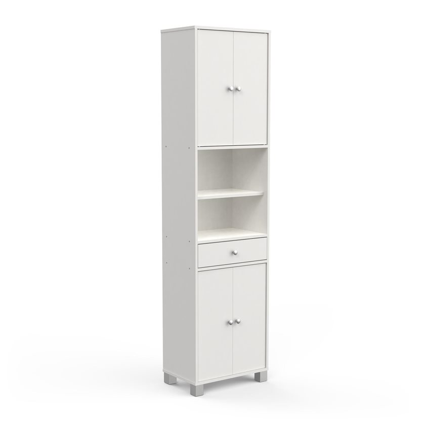 2+2-Door 1-Drawer 2-Nook Column - White