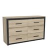 6-Drawer Chest 'Colorado' - Oak/Black