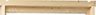 Short Top Seike (Cedrorana) Door Frame, 1100x85x65mm.