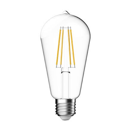 Illuminate stylishly with Tungsram LED ST64 Filament Bulb 7W E27 3000K.