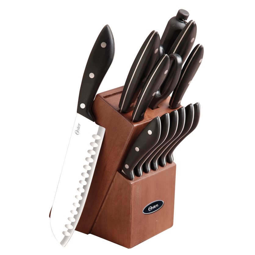 Huxford 14 pc Cutlery Set W/Hardwood Block - Bakelite Handle - SS - 1.8 mm
