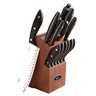 Huxford 14 pc Cutlery Set W/Hardwood Block - Bakelite Handle - SS - 1.8 mm