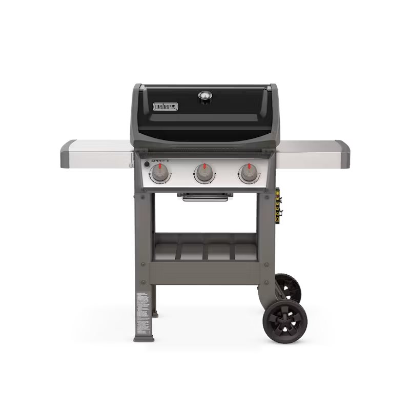 Spirit II E-310 3-Burner Black 30,000-BTU LP Gas Grill
