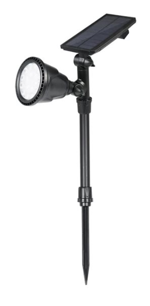 3W 3000K 300Lm Black Solar Led Outdoor Luminaire