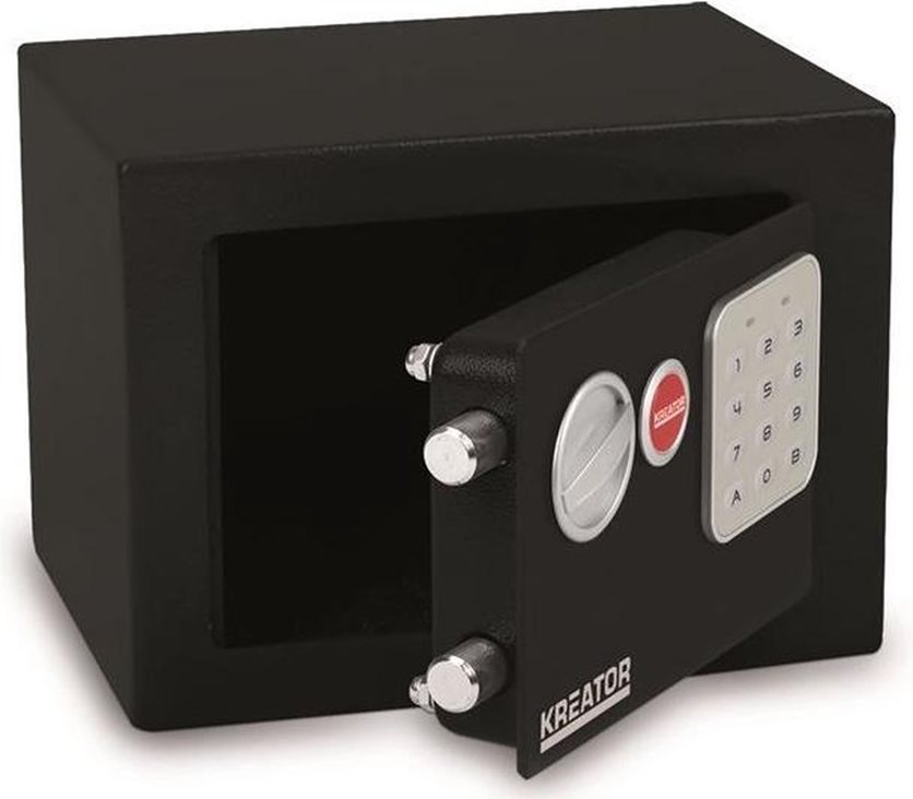 Electronic safe - Black - 17 x 23 x 17 cm