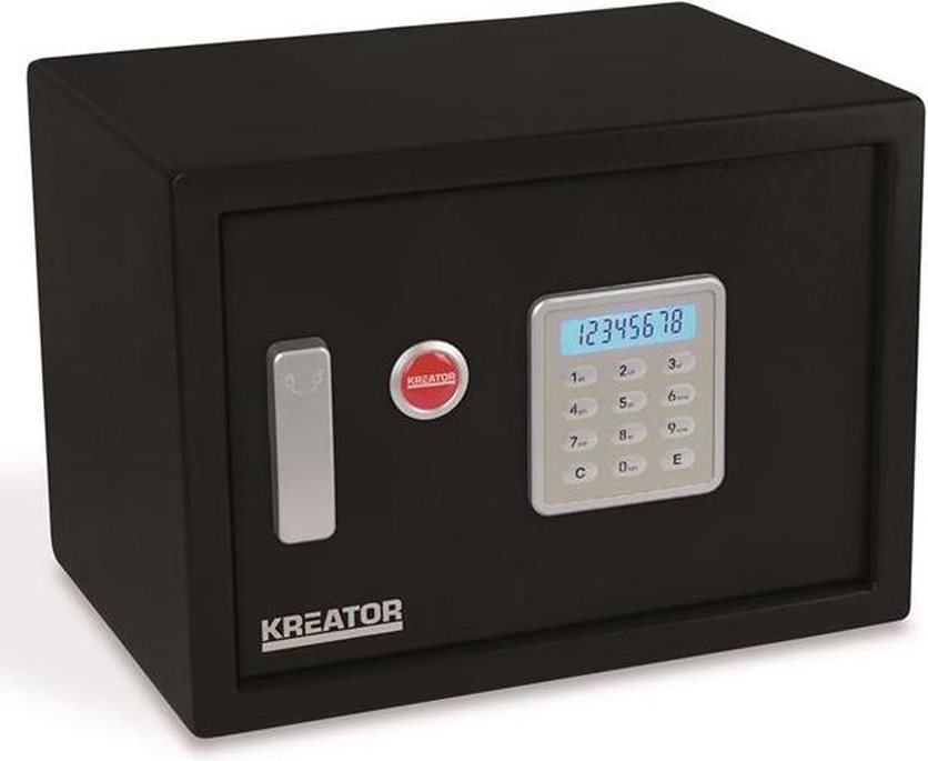 Electronic Safe - Black - 25 x 35 x 25 cm