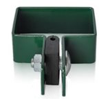 Square Grey Forti Panel Gate Post Fitting