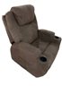 Recliner Chair with Cup Holder - Brown