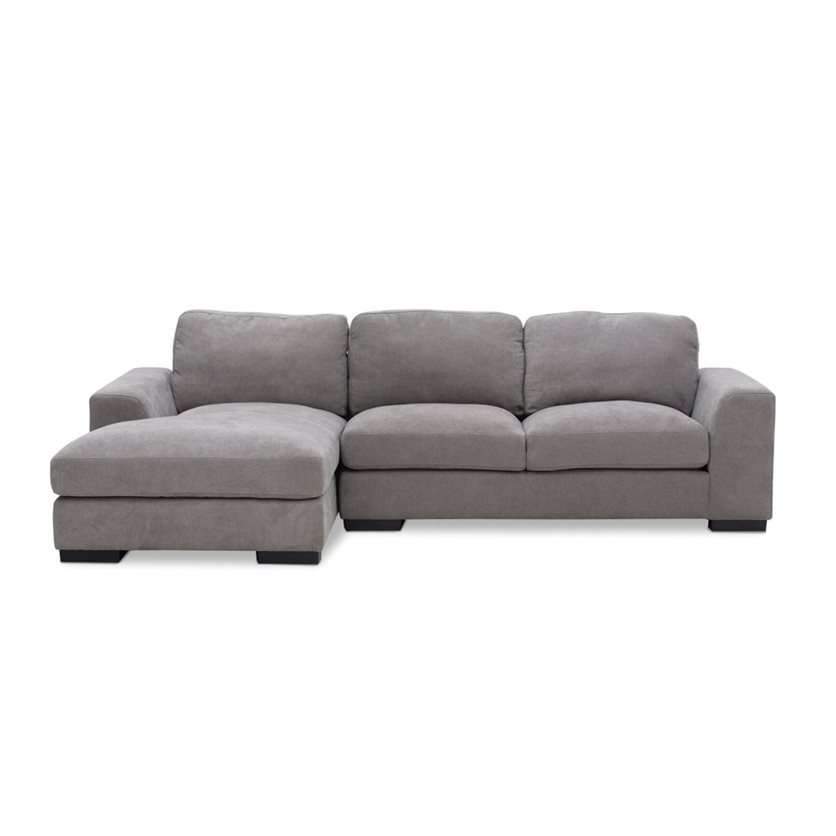 Minerva Left Facing Sectional - Aurora Mid Grey
