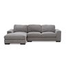 Minerva Left Facing Sectional - Aurora Mid Grey
