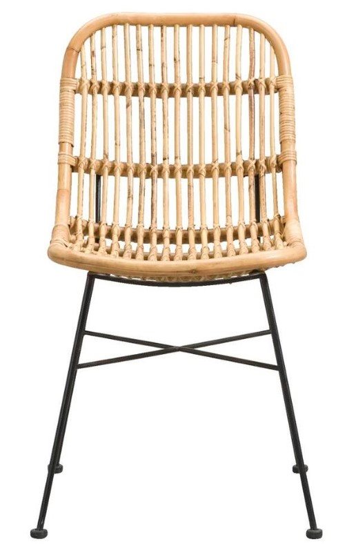 Dining Room Chair Justin - Rattan/Metal - Natural