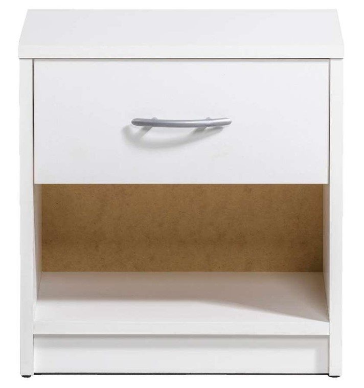 Pepe White Nightstand - 1 Drawer - Chipboard