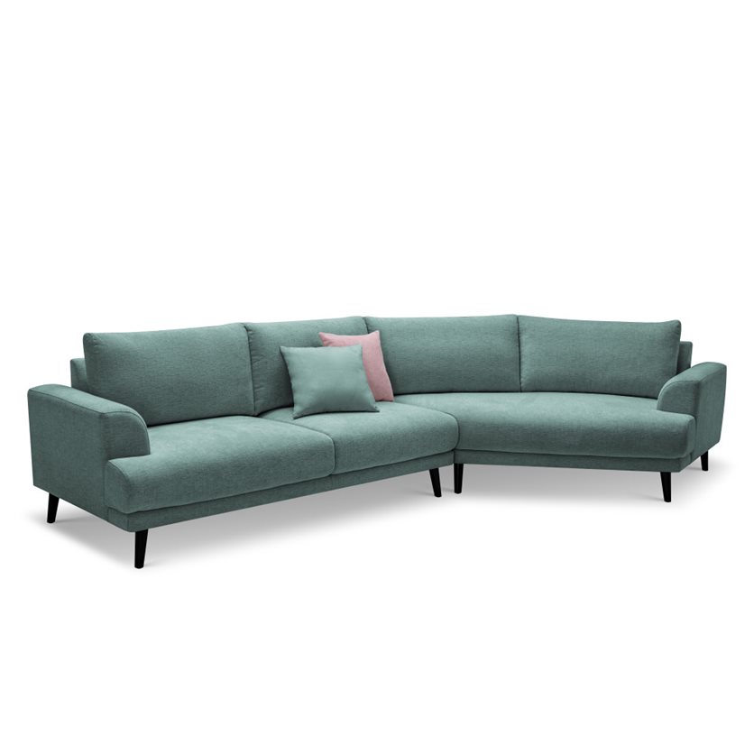 Corner Sofa Vulcan Aqua Right