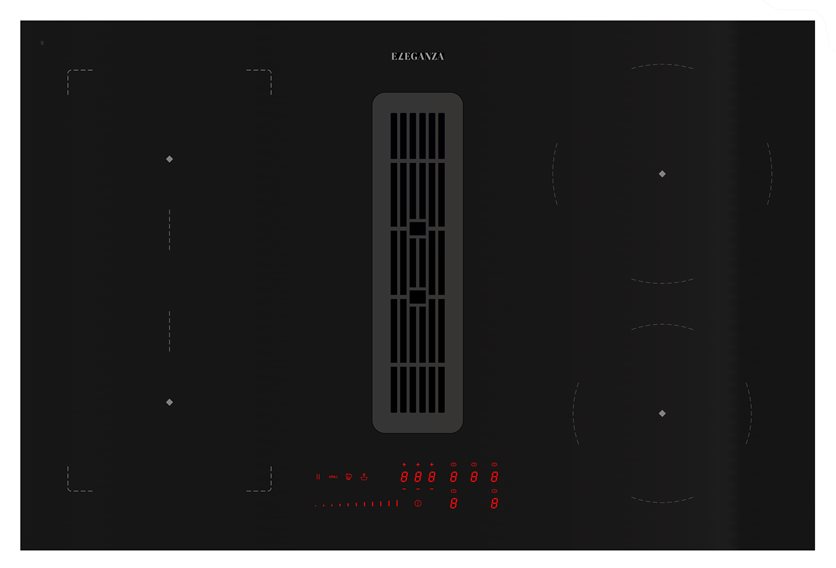 Frilec Built-In Induction Hob - 4 Cooking Zones - Black