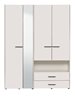Leon Wardrobe - 3 Doors/2 Drawers - White