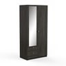 Mellie 2 Wardrobe - 2 Drawer/2 Door/1 Mirror - Waterford Oak