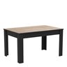 Wayne Dining High Table - Brushed Oak/Matt Black