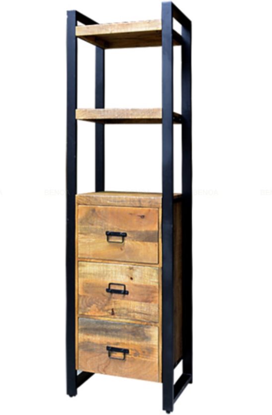 Industrial Bookcase Mango Wood